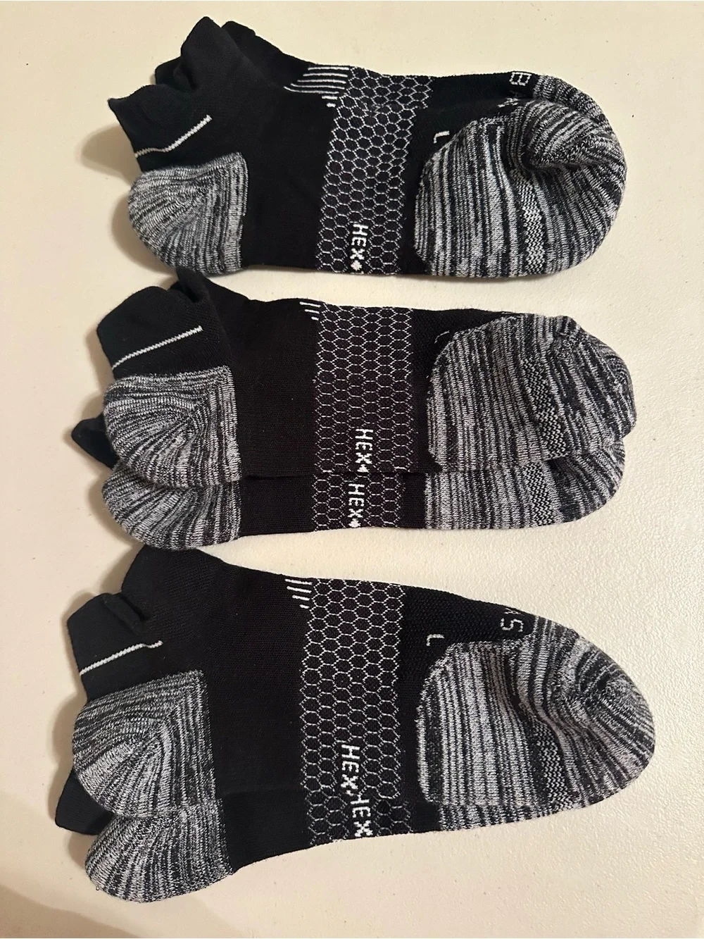 BOMBAS Men's Performance HEX-Tec Ankle Socks - Pack of 3 NWOT